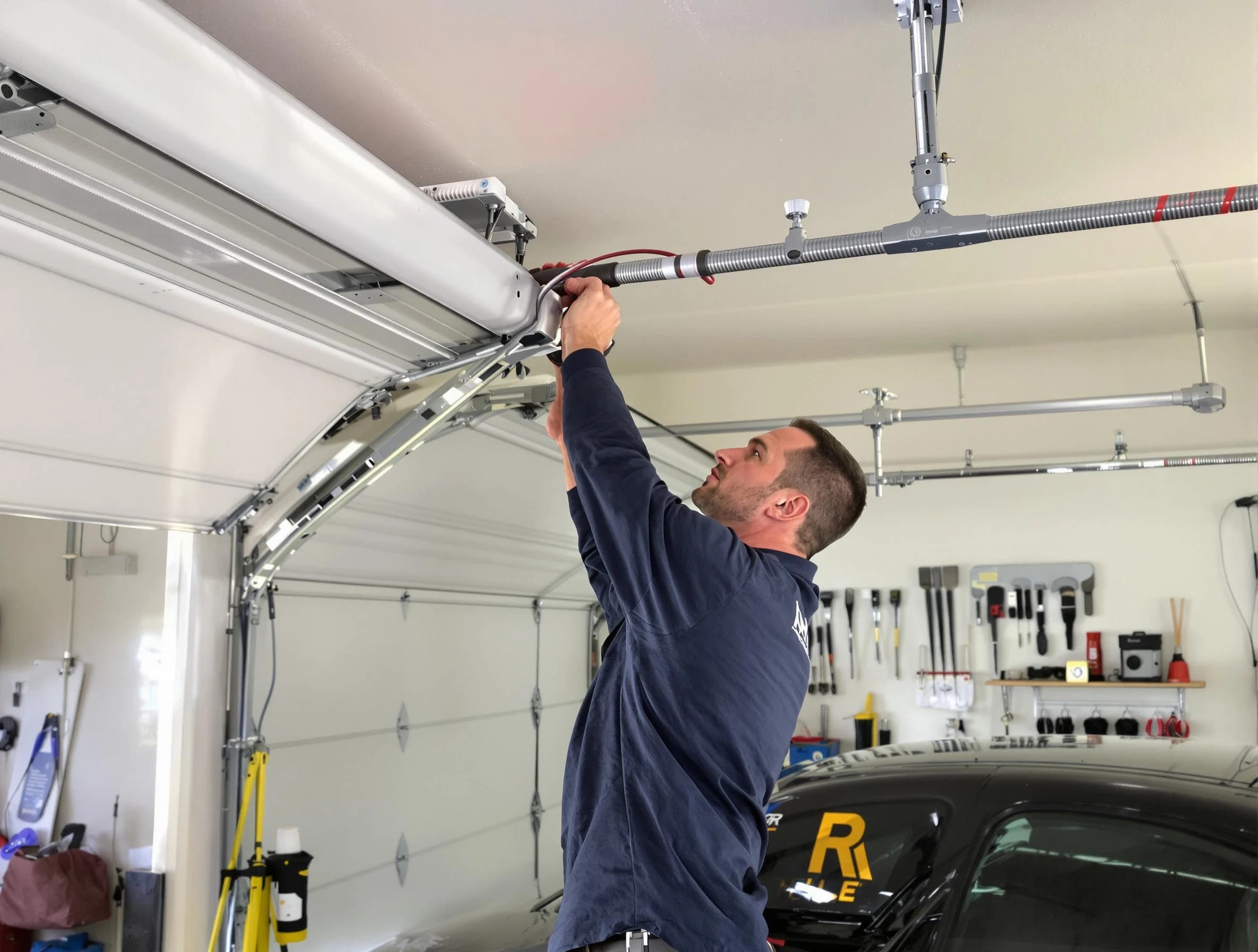 Piedmont Garage Door Repair technician performing garage door cable repair in Piedmont