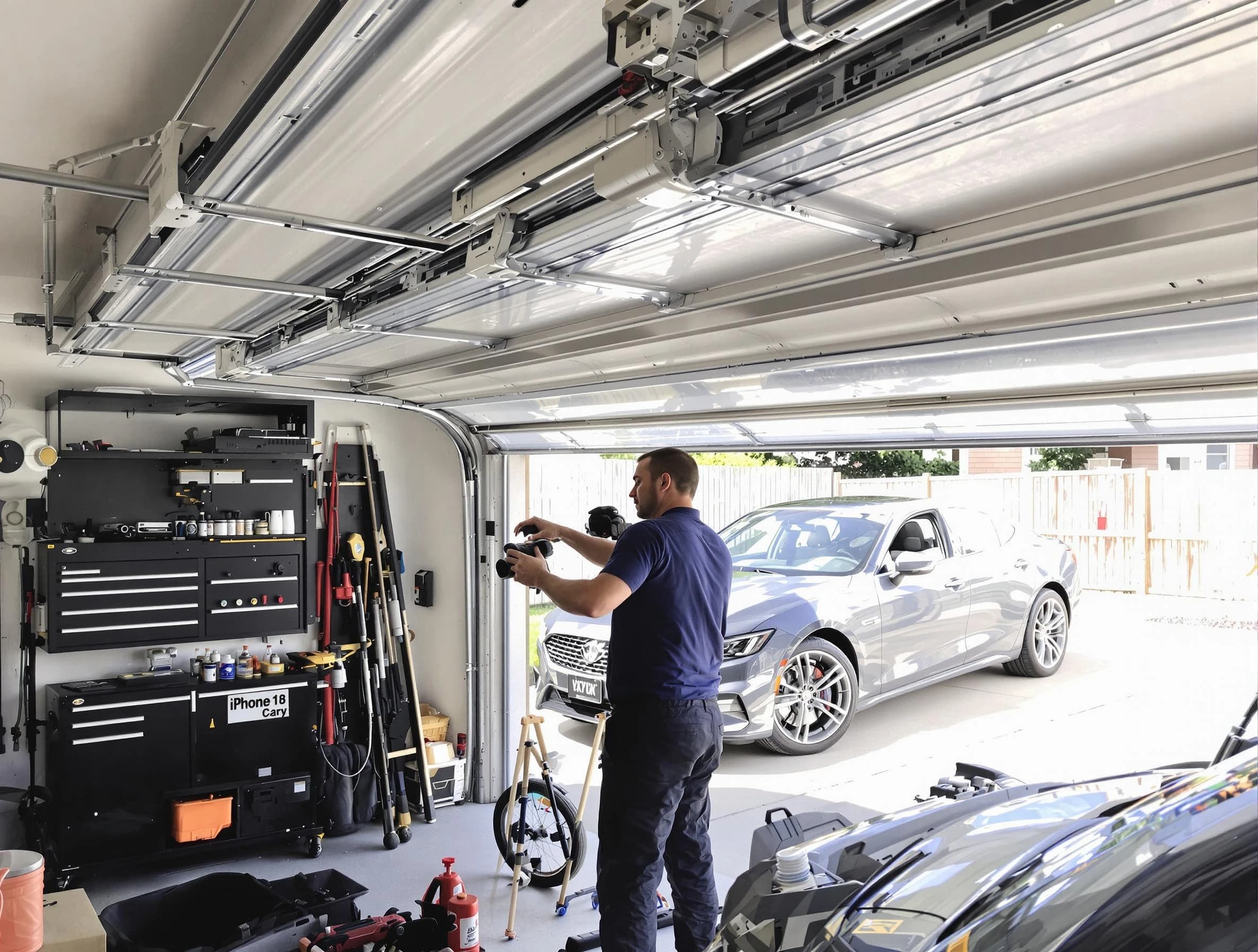Piedmont Garage Door Repair technician fixing noisy garage door in Piedmont