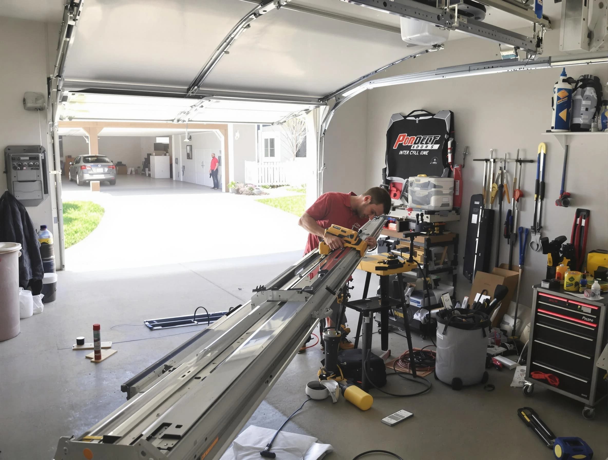Piedmont Garage Door Repair expert performing track repair in Piedmont