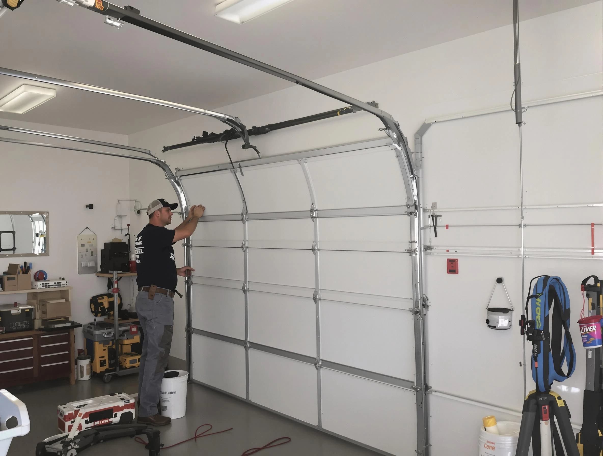 Piedmont Garage Door Repair team installing new garage door in Piedmont